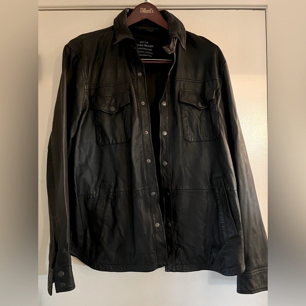 Men’s Lucky Brand Black Leather Jacket